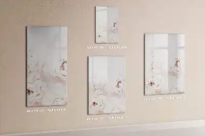Tableau effaçable à sec magnétique motif pivoines