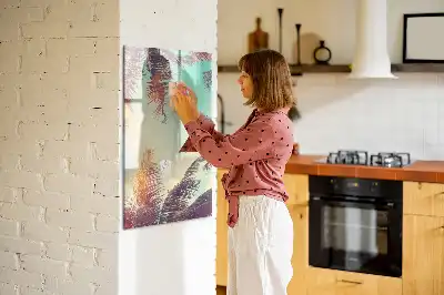 Tableau magnétique effaçable à sec motif palmier tropical
