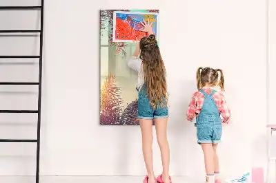 Tableau magnétique effaçable à sec motif palmier tropical