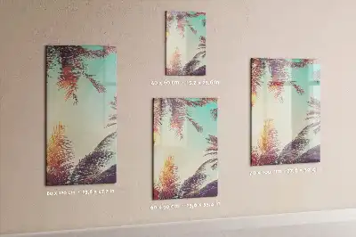 Tableau magnétique effaçable à sec motif palmier tropical