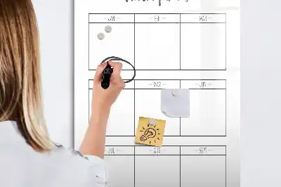 Tableau effaçable à sec magnétique pour le suivi des objectifs mensuels