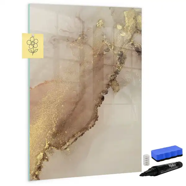 Tableau magnétique effaçable à sec motif marbre étincelant