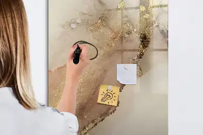 Tableau magnétique effaçable à sec motif marbre étincelant