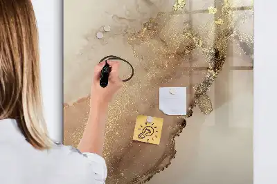 Tableau magnétique effaçable à sec motif marbre étincelant