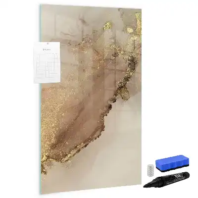 Tableau magnétique effaçable à sec motif marbre étincelant