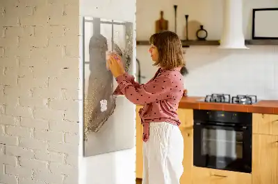 Tableau magnétique effaçable à sec motif marbre étincelant