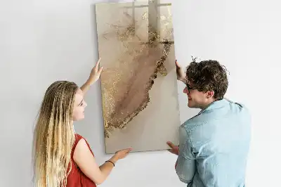 Tableau magnétique effaçable à sec motif marbre étincelant