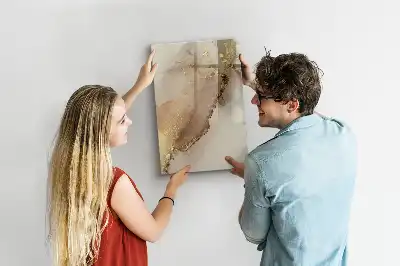 Tableau magnétique effaçable à sec motif marbre étincelant