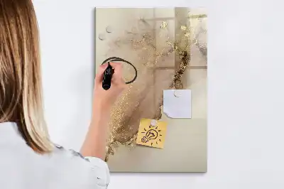 Tableau magnétique effaçable à sec motif marbre étincelant