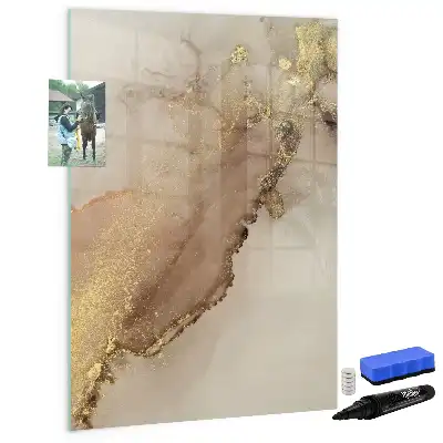 Tableau magnétique effaçable à sec motif marbre étincelant