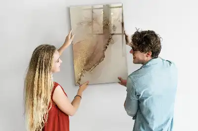 Tableau magnétique effaçable à sec motif marbre étincelant