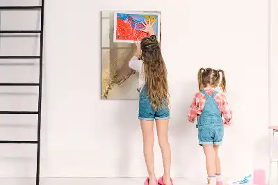 Tableau magnétique effaçable à sec motif marbre étincelant
