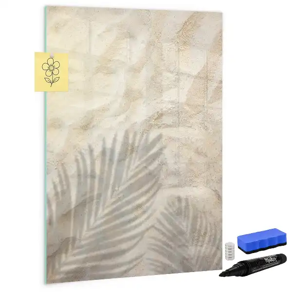 Tableau blanc magnétique effaçable à sec motif sable sur la plage en été