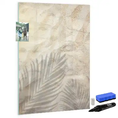 Tableau blanc magnétique effaçable à sec motif sable sur la plage en été