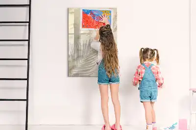 Tableau blanc magnétique effaçable à sec motif sable sur la plage en été
