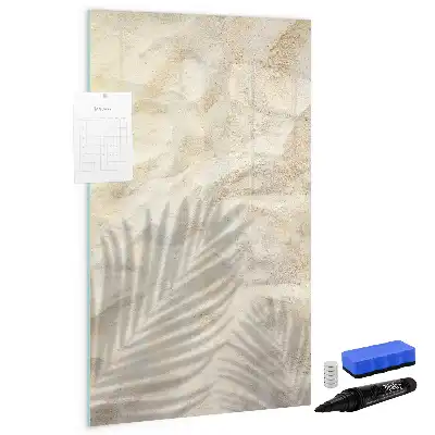 Tableau blanc magnétique effaçable à sec motif sable sur la plage en été