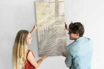 Tableau blanc magnétique effaçable à sec motif sable sur la plage en été