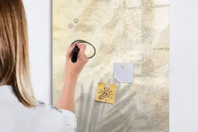 Tableau blanc magnétique effaçable à sec motif sable sur la plage en été