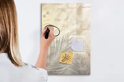 Tableau blanc magnétique effaçable à sec motif sable sur la plage en été