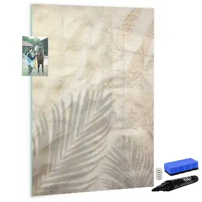 Tableau blanc magnétique effaçable à sec motif sable sur la plage en été