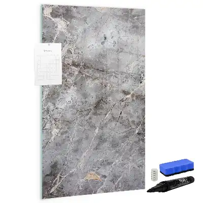 Tableau magnétique effaçable à sec motif marbre foncé