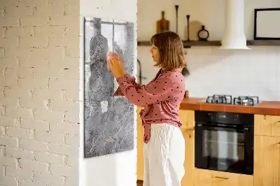 Tableau magnétique effaçable à sec motif marbre foncé