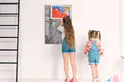 Tableau magnétique effaçable à sec motif marbre foncé