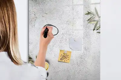 Tableau magnétique effaçable à sec modèle Béton et olives
