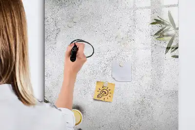 Tableau magnétique effaçable à sec modèle Béton et olives