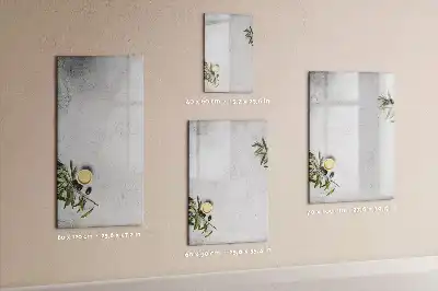 Tableau magnétique effaçable à sec modèle Béton et olives