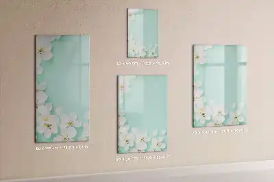 Tableau effaçable à sec magnétique motif fleurs épanouies