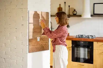 Tableau magnétique effaçable à sec en bois
