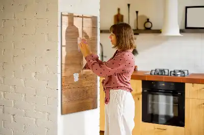 Tableau magnétique effaçable à sec en bois
