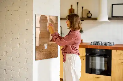 Tableau magnétique effaçable à sec en bois
