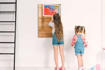 Tableau magnétique effaçable à sec en bois