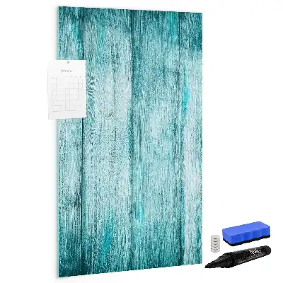 Tableau magnétique effaçable à sec couleur bois bleu