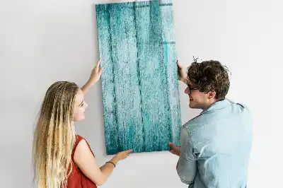 Tableau magnétique effaçable à sec couleur bois bleu