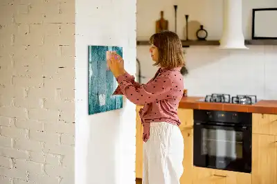 Tableau magnétique effaçable à sec couleur bois bleu