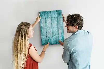 Tableau magnétique effaçable à sec couleur bois bleu