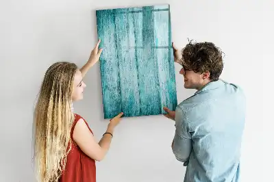 Tableau magnétique effaçable à sec couleur bois bleu