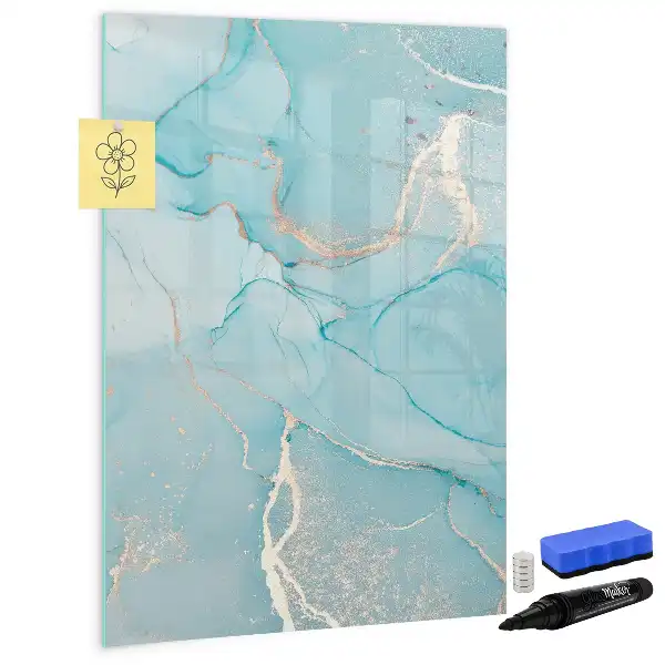Tableau magnétique effaçable à sec motif marbre décoratif