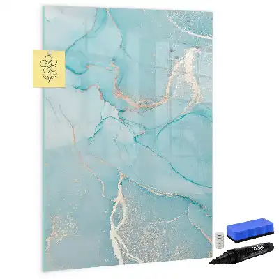 Tableau magnétique effaçable à sec motif marbre décoratif