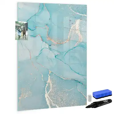 Tableau magnétique effaçable à sec motif marbre décoratif