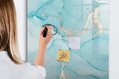 Tableau magnétique effaçable à sec motif marbre décoratif