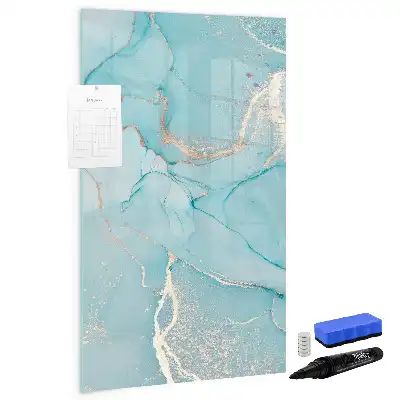 Tableau magnétique effaçable à sec motif marbre décoratif