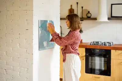 Tableau magnétique effaçable à sec motif marbre décoratif