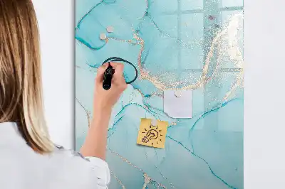 Tableau magnétique effaçable à sec motif marbre décoratif