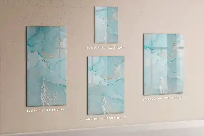 Tableau magnétique effaçable à sec motif marbre décoratif