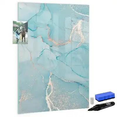 Tableau magnétique effaçable à sec motif marbre décoratif