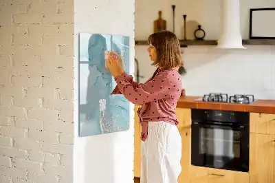 Tableau magnétique effaçable à sec motif marbre décoratif